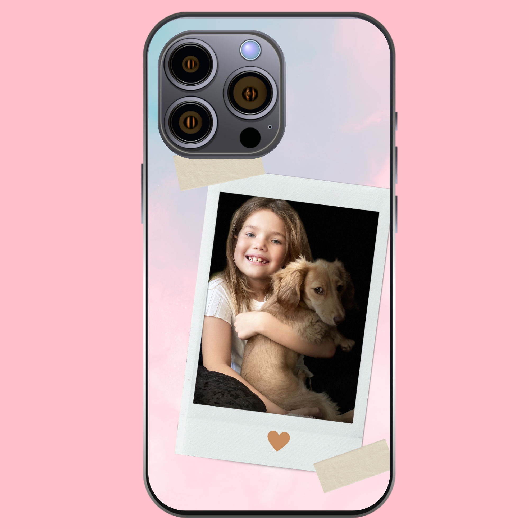 PHOTO PHONE CASE | OMBRE | POLAROID | HEART | CUTE – Made By Foxy